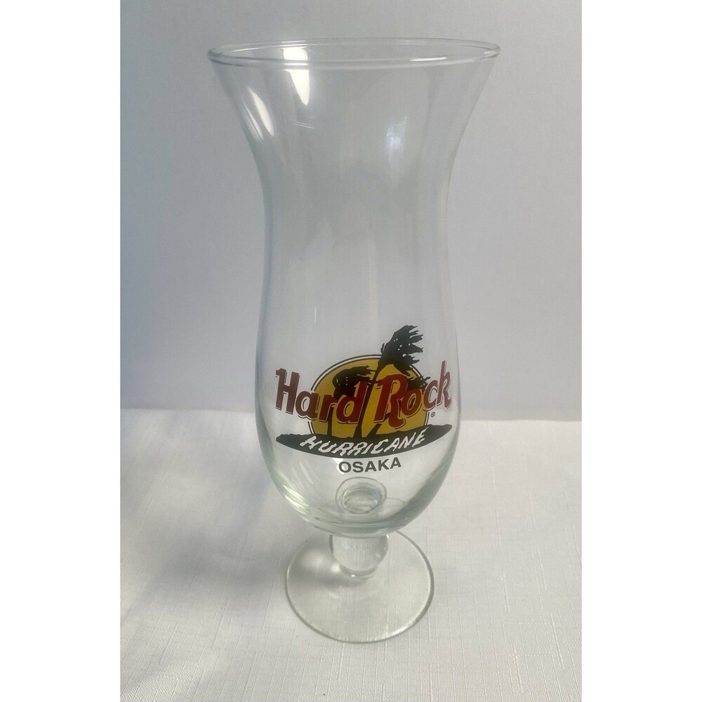 Hard Rock Cafe Hurricane Glass Osaka Japan Vintage 9.25" - Picture 2 of 4